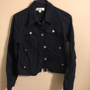 Navy pinstripe jacket
